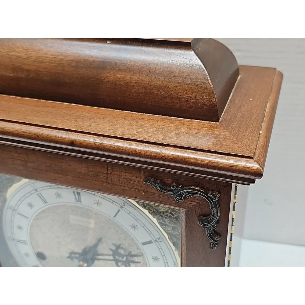 Hamilton Franz Hermle 1050-020 Wooden Bracket Mantel Clock 16